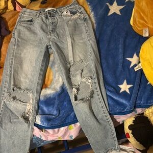 Distressed Light Blue Women's Jeans